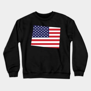 Colorado State Shaped Flag Background Crewneck Sweatshirt